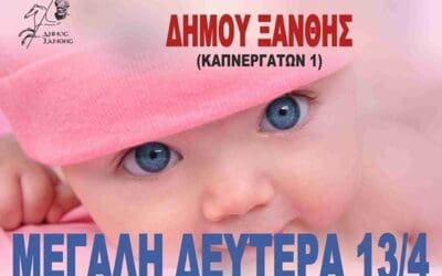 ΕΘΕΛΟΝΤΙΚΗ ΑΙΜΟΔΟΣΙΑ ΤΗ ΜΕΓΑΛΗ ΔΕΥΤΕΡΑ 13/04/2020 ΣΤΗΝ ΑΙΘΟΥΣΑ ΤΟΥ ΚΑΠΗ ΤΟΥ ΔΗΜΟΥ ΞΑΝΘΗΣ